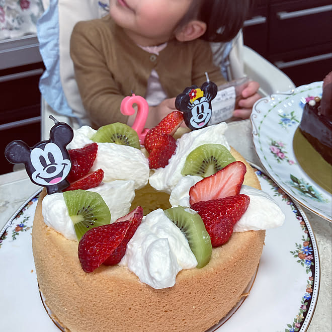 2歳のお誕生日 2歳 お誕生日ケーキ お誕生日 女の子ママ などのインテリア実例 21 04 29 22 36 38 Roomclip ルームクリップ