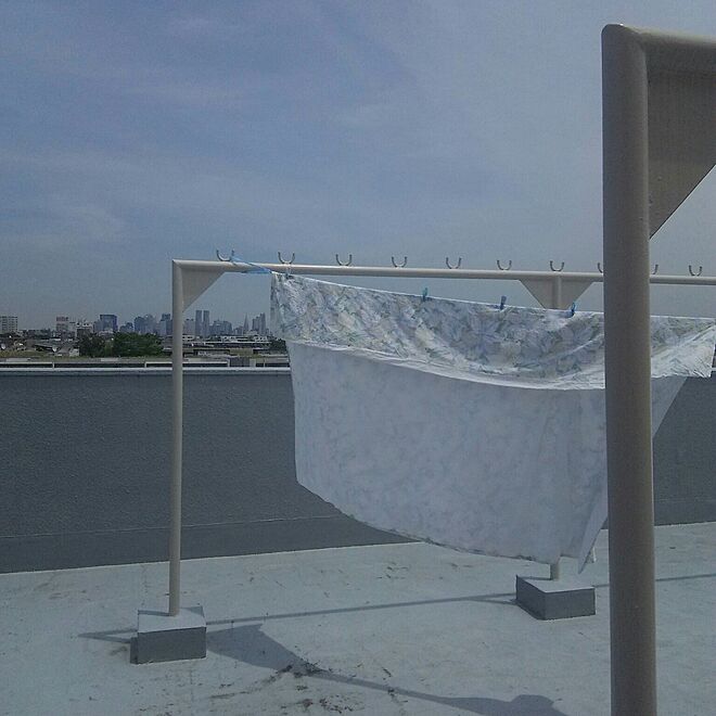 部屋全体 30平米ワンルーム 洗濯物干し 屋上からの眺めのインテリア実例 16 06 11 12 24 46 Roomclip ルームクリップ