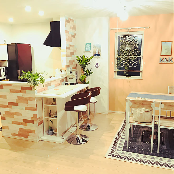 キッチン カウンターキッチン 大東建託 賃貸 2ldk 100均 ダイソー などのインテリア実例 18 05 30 00 14 26 Roomclip ルームクリップ