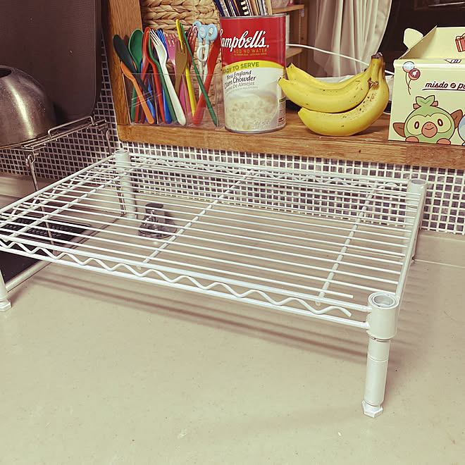 100均 ラッカースプレー メタルシェルフ メタルラック 食洗機台 などのインテリア実例 19 11 18 22 30 43 Roomclip ルームクリップ
