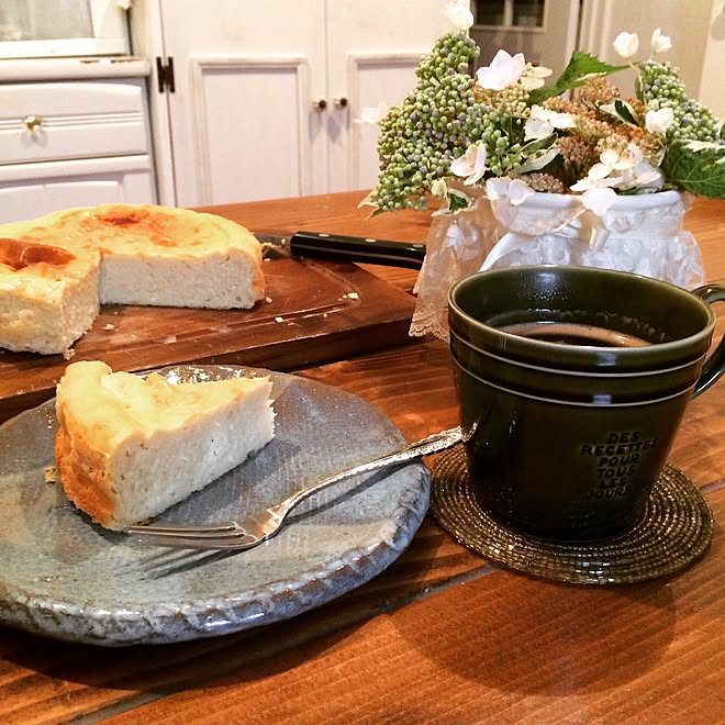 机 紫陽花 チーズケーキ 手作り Diyのインテリア実例 16 05 28 07 14 18 Roomclip ルームクリップ