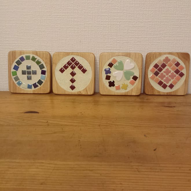 タイル貼り/コースター手作り/四葉のクローバーのインテリア実例 - 2016-05-04 20:30:57