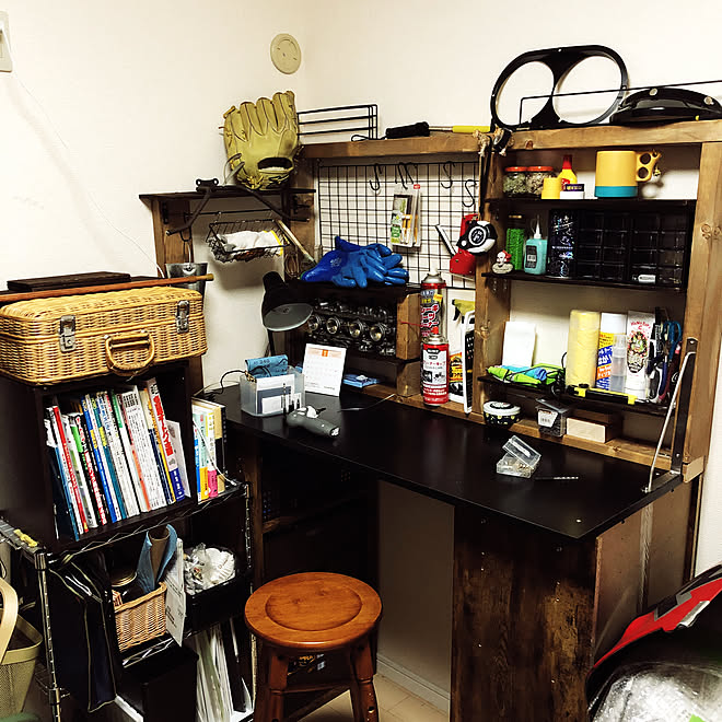 カーマホームセンター Diy初心者 作業台diｙ カラーボックス 机 100均 などのインテリア実例 21 03 01 22 38 34 Roomclip ルームクリップ