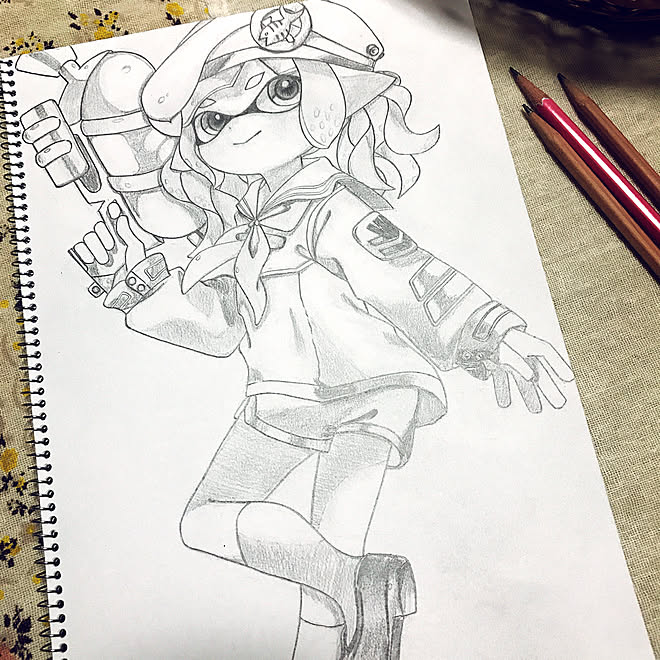 部屋全体 スプラトゥーン 絵 娘からのリクエスト いつもいいねやコメント感謝です などのインテリア実例 19 02 05 00 11 19 Roomclip ルームクリップ