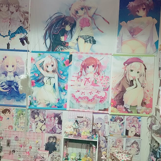 タペストリー 痛部屋 壁 天井 かわいい ピンク などのインテリア実例 17 05 23 09 32 30 Roomclip ルームクリップ