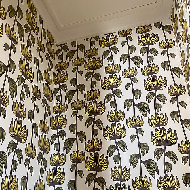 アクセントクロス 花柄クロス アルマ フィンレイソン クロス などのインテリア実例 11 27 13 27 26 Roomclip ルームクリップ