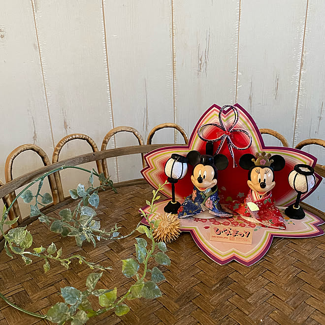 ラタン雑貨 ラタン家具 ラタン ディスプレイ ディズニー雛人形 などのインテリア実例 22 02 25 18 32 13 Roomclip ルームクリップ