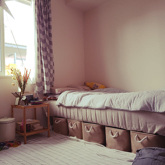 ベッド周り ニトリ Salyu ひとり暮らし 1ldk などのインテリア実例 18 09 23 15 54 38 Roomclip ルームクリップ