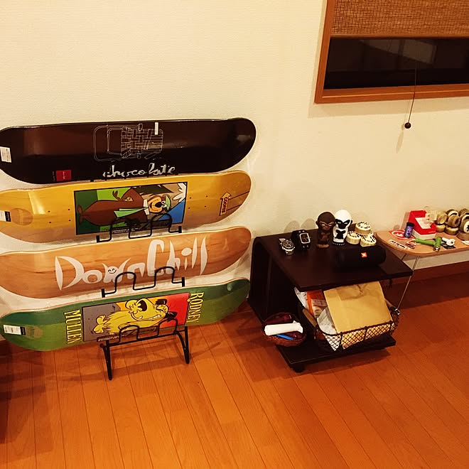ニトリ リビング スケートボードラック スケートボードリメイク スケートボード などのインテリア実例 17 07 11 00 43 13 Roomclip ルームクリップ