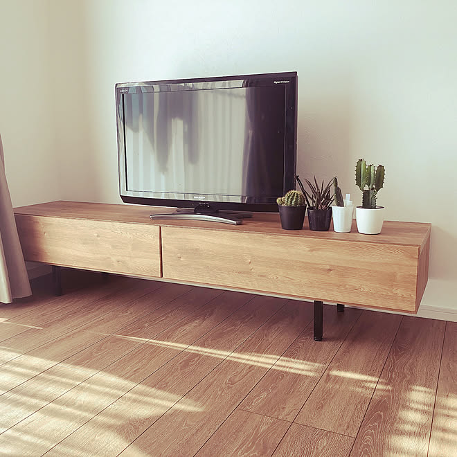 サボテン テレビ台 テレビボード シンプル カリフォルニアスタイル などのインテリア実例 21 01 10 12 45 00 Roomclip ルームクリップ