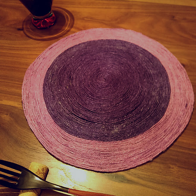 机 麻紐 ランチョンマット手作りのインテリア実例 18 11 21 21 44 01 Roomclip ルームクリップ