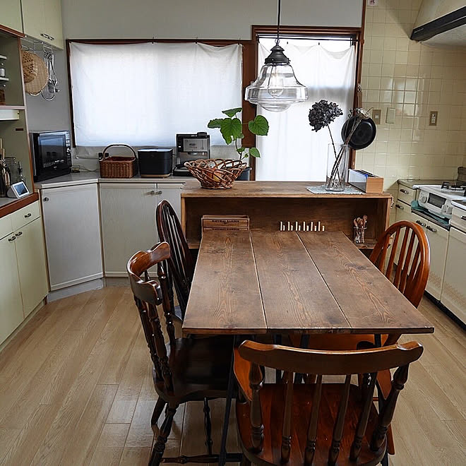 照明 ペンダントライト 台所 古民家 賃貸 などのインテリア実例 01 27 08 22 15 Roomclip ルームクリップ