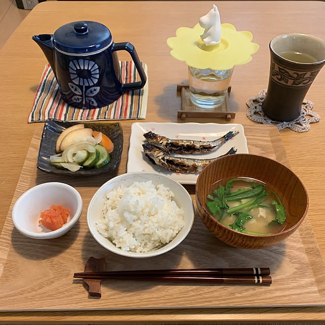 朝ごはんの風景 ごはん 和食 こたつテーブル 朝ごはん などのインテリア実例 21 04 12 10 14 04 Roomclip ルームクリップ