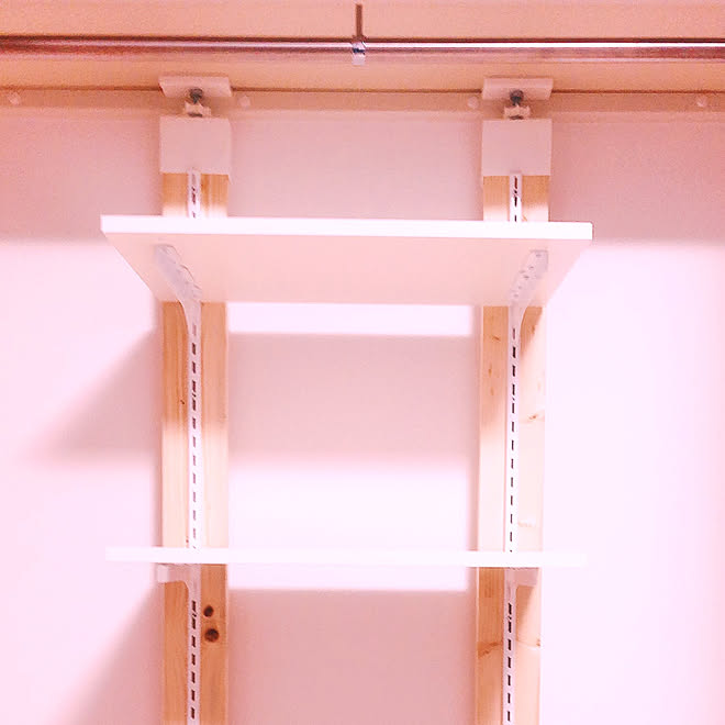 アジャスターを使って棚DIY/クローゼットの中/DIY/棚のインテリア実例 20200411 225001 ｜ RoomClip