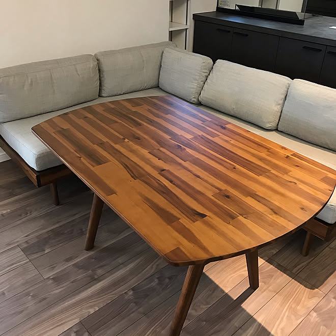 ウニコ ダイニングソファ ウニコダイニング ダイニングテーブル 机のインテリア実例 19 12 27 08 09 46 Roomclip ルームクリップ