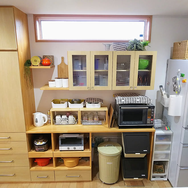 キッチン 工務店でたてました 造作家具 キッチン収納 キッチン背面家具 などのインテリア実例 06 21 49 Roomclip ルームクリップ