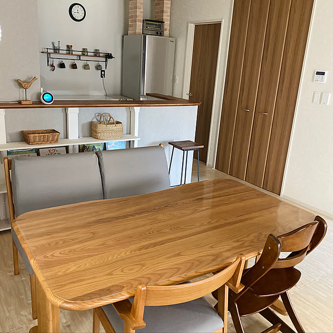 椅子カバー手作り アイアン ハイスツール カウンター下収納diy ダイニングセット こどもと暮らす などのインテリア実例 19 12 14 12 02 Roomclip ルームクリップ