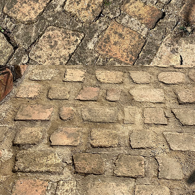 レンガ アプローチ アンティークレンガ 玄関 入り口のインテリア実例 21 04 11 09 32 Roomclip ルームクリップ