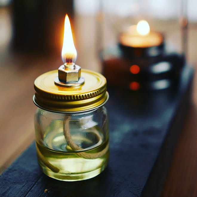 オイルランプ 瓶 照明 ランタン 10分でできる などのインテリア実例 22 03 09 19 48 00 Roomclip ルームクリップ