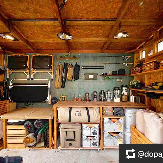 ガレージdiy ガレージ 小屋diy 小屋 キャンプ などのインテリア実例 09 05 13 44 59 Roomclip ルームクリップ