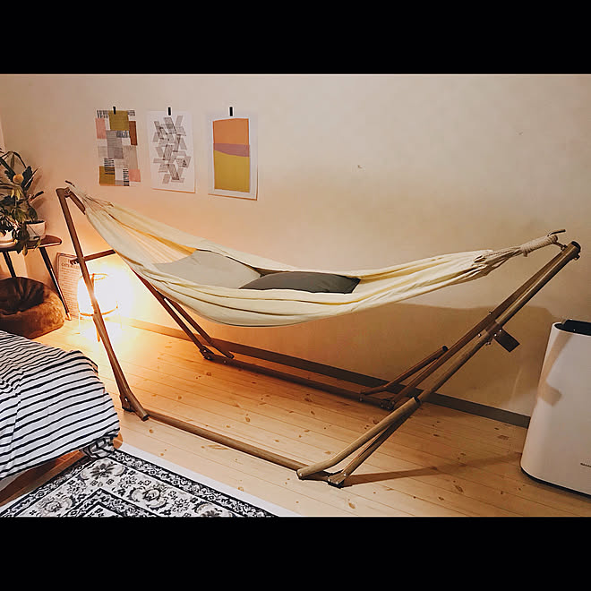シフラス/ハンモック/1R/ワンルーム/1R 一人暮らし...などのインテリア実例 - 2019-07-09 22:19:17
