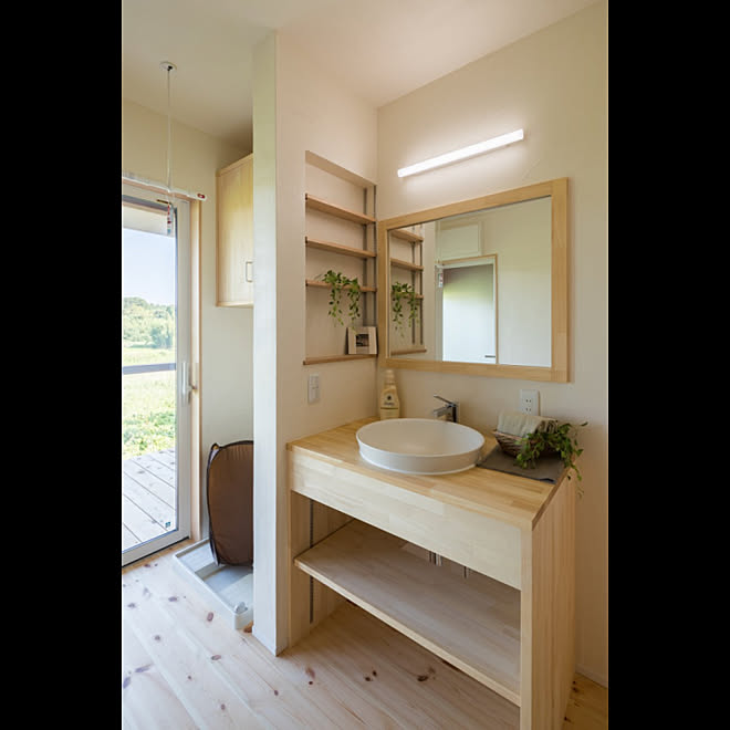 ナチュラル 洗面所 洗面台 バス トイレ 和モダンスタイル などのインテリア実例 17 11 09 45 28 Roomclip ルームクリップ