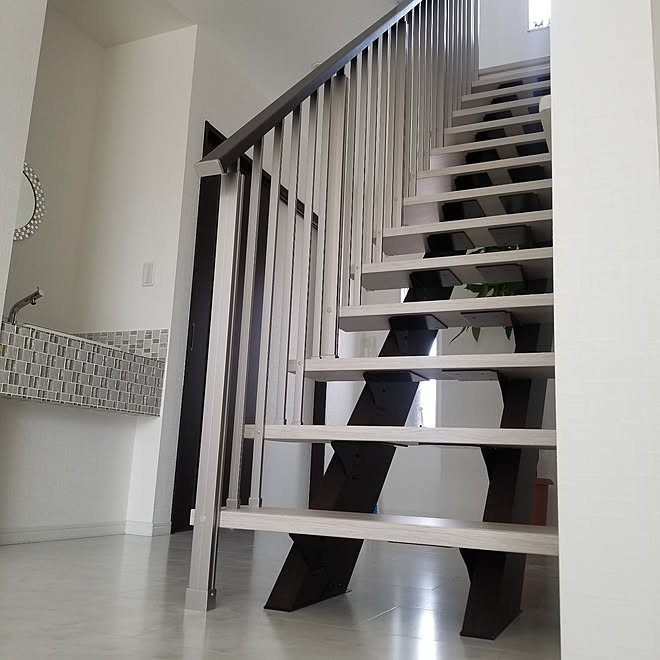 リビング 階段 オープン階段 スケルトン階段 Panasonic などのインテリア実例 18 06 15 40 09 Roomclip ルームクリップ