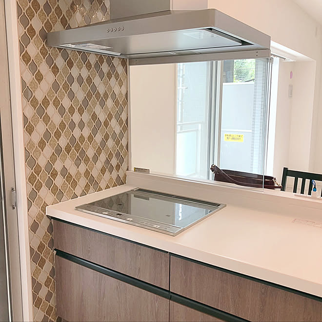 マンション Ih キッチンカウンター タイルキッチン タイル貼り などのインテリア実例 19 04 23 00 28 11 Roomclip ルームクリップ