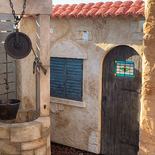 モルタル造形のパネル 風避け 目隠しdiy 目隠しフェンス 小屋 などのインテリア実例 21 04 10 22 01 47 Roomclip ルームクリップ