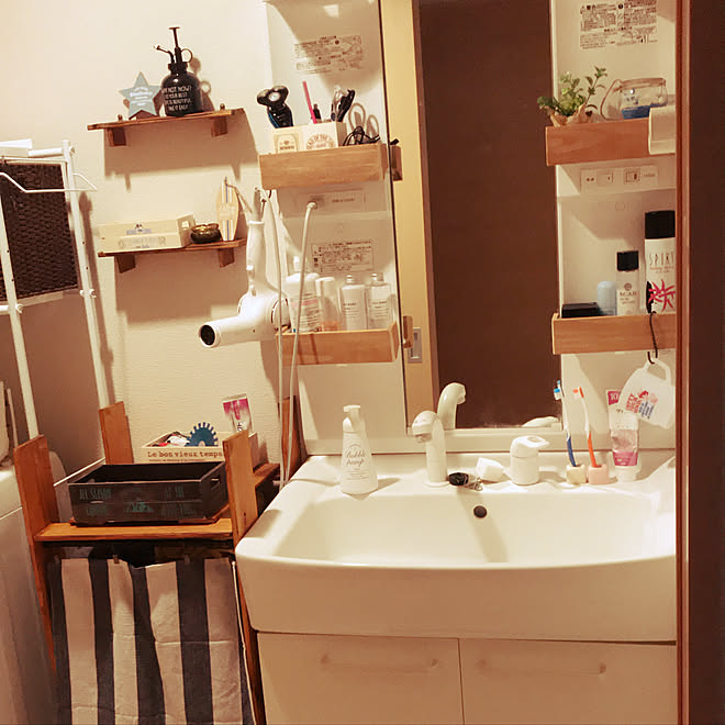 バス/トイレ/洗面台DIY/洗面台/賃貸/DIY&hellip;などのインテリア実例 20180612 180647 ｜ RoomClip