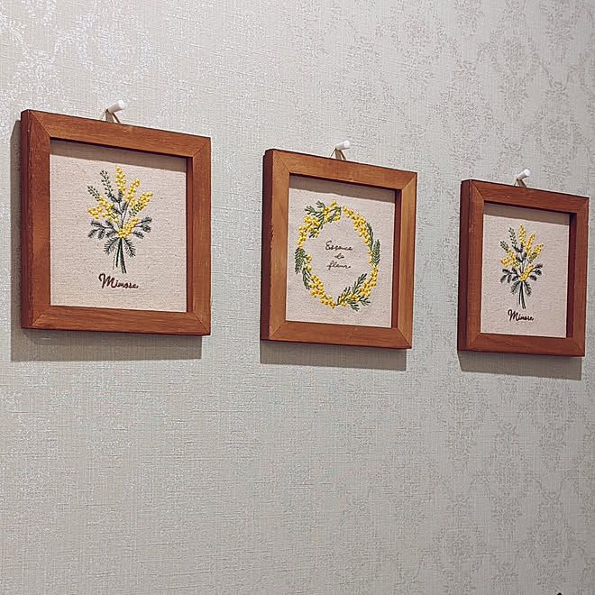 Salut ミモザ刺繍 いつも見てくださってありがとう 春が来た ミモザ祭り などのインテリア実例 02 29 11 30 46 Roomclip ルームクリップ