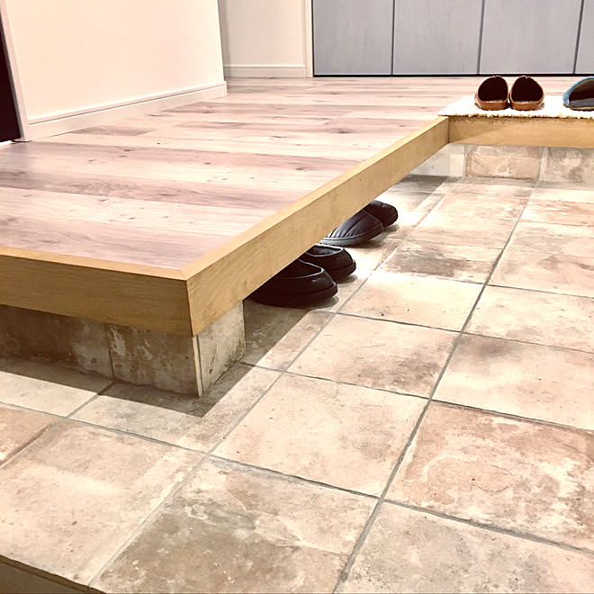 玄関アイデア 土間 カフェ風 リノベーション ナチュラル などのインテリア実例 01 09 32 13 Roomclip ルームクリップ