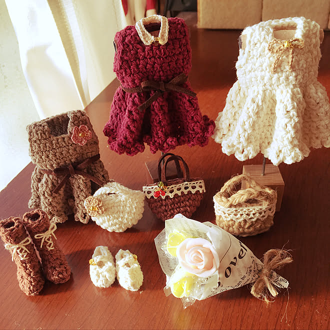 机 オリジナル 編み物 可愛いもの 雑貨を楽しむ などのインテリア実例 18 03 30 18 33 18 Roomclip ルームクリップ