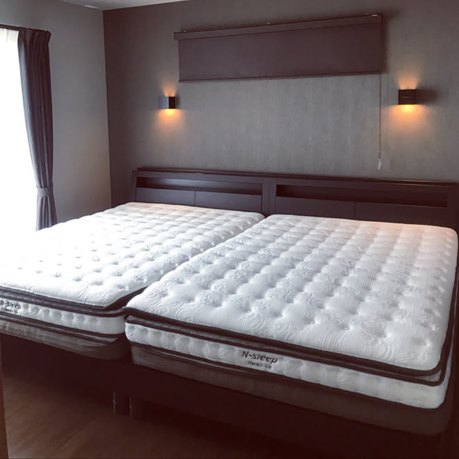 イベント参加 ダブルベッド2台 うちのこれ ニトリです ニトリ ベッド周りのインテリア実例 19 04 12 22 57 46 Roomclip ルームクリップ