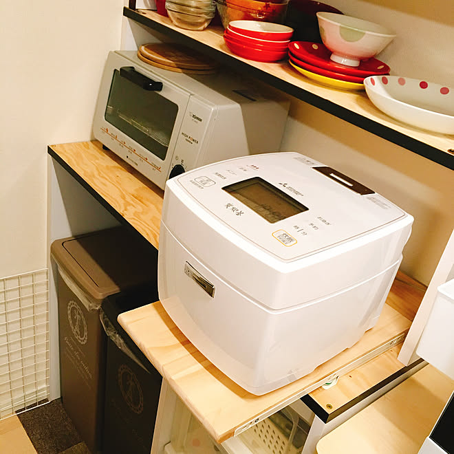 キッチン/狭いキッチン/炊飯器置き場/炊飯器/DIY&hellip;などのインテリア実例 20180427 141445