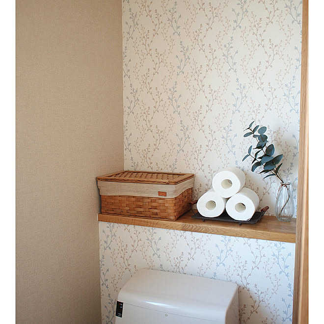 バス トイレ 壁紙 すっきり暮らしたい シンプルナチュラル トイレインテリア などのインテリア実例 17 09 25 10 54 48 Roomclip ルームクリップ