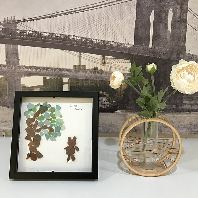 シーグラス Diy シーグラス ハンドメイド フレームアート フォトフレームdiy などのインテリア実例 01 04 16 36 47 Roomclip ルームクリップ