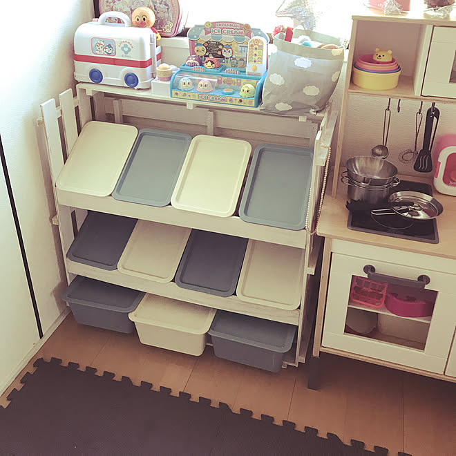 おもちゃ収納 すのこdiy 部屋全体のインテリア実例 19 01 18 14 36 45 Roomclip ルームクリップ