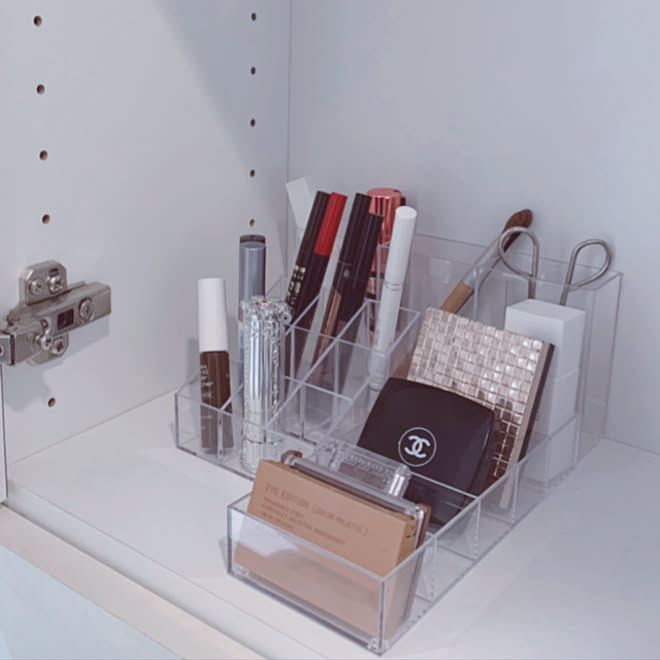 化粧品収納 100均収納 シンプル 洗面所 コスメ収納 などのインテリア実例 21 04 01 16 26 Roomclip ルームクリップ