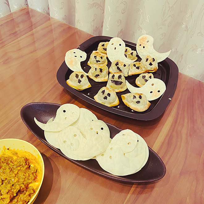 アラジントースター おばけちゃん 餃子の皮 かぼちゃレシピ ハロウィン などのインテリア実例 21 10 27 19 38 42 Roomclip ルームクリップ