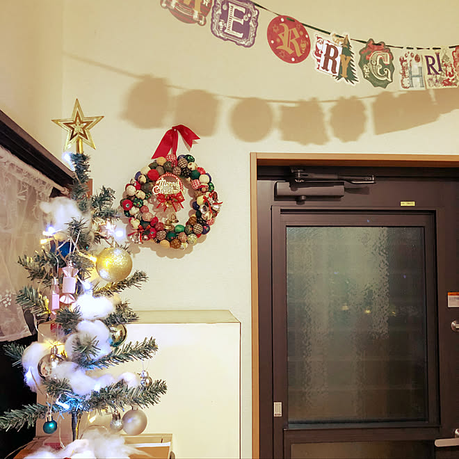 クリスマスツリー/クリスマス/照明/100均/セリア...などのインテリア実例 - 2019-11-25 20:25:54