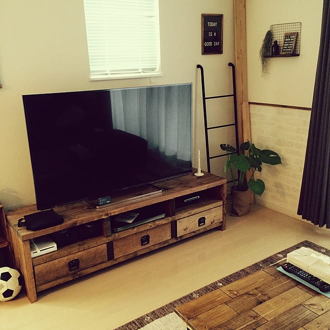 リビング テレビボード 国華園 セリア 観葉植物 などのインテリア実例 15 04 08 10 44 08 Roomclip ルームクリップ
