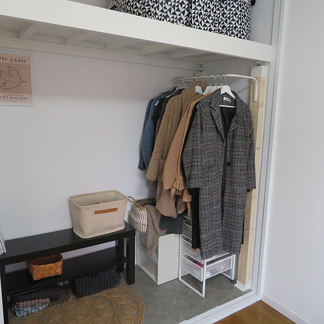 クローゼット改造 クローゼットdiy クローゼット収納 21年 リフォーム などのインテリア実例 21 12 04 23 26 36 Roomclip ルームクリップ