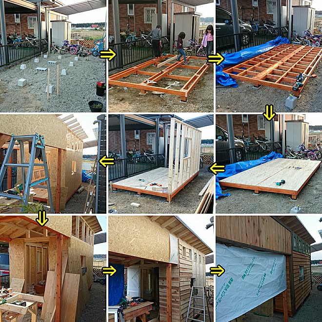 部屋全体 小屋diy 2x4 作業小屋 自転車置場 などのインテリア実例 17 03 08 27 39 Roomclip ルームクリップ