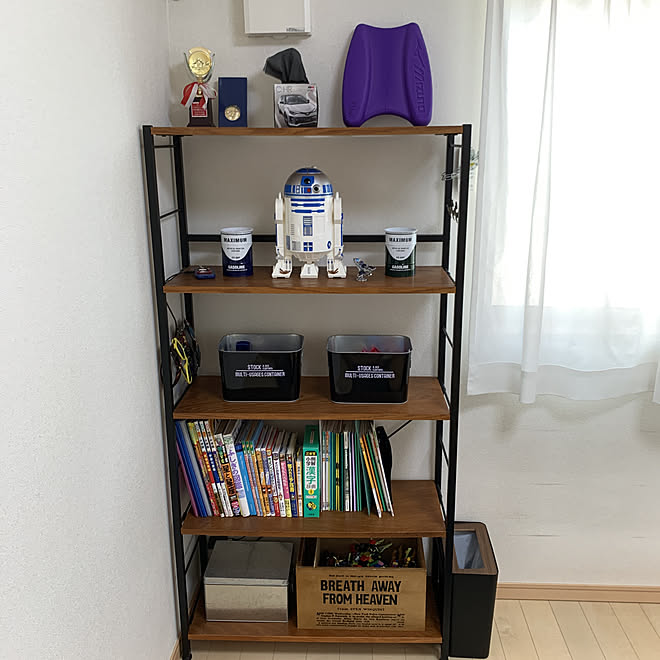 教科書収納棚 Lego Lego Storage Box ポップコーンバケット 子供部屋 などのインテリア実例 06 17 11 00 53 Roomclip ルームクリップ