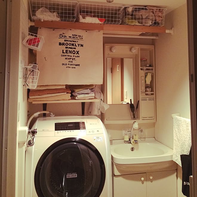 壁美人 ウォールシェルフ バス トイレ 洗濯機 賃貸 などのインテリア実例 15 07 29 18 31 53 Roomclip ルームクリップ