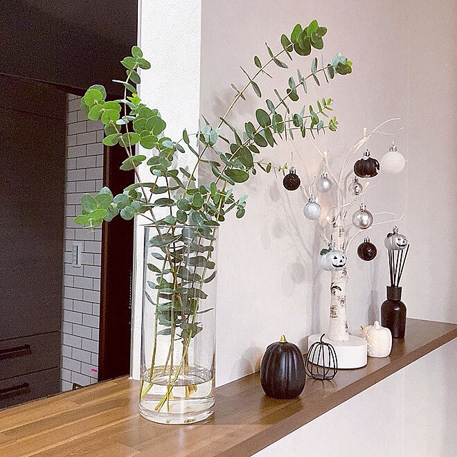 ユーカリ グリーンのある暮らし 花瓶 フラワーベース ダイソーのインテリア実例 10 15 23 44 27 Roomclip ルームクリップ
