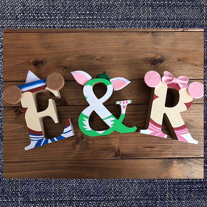 リビング ディズニー 結婚式 アルファベットオブジェ 誕生日プレゼント などのインテリア実例 18 07 28 14 03 31 Roomclip ルームクリップ