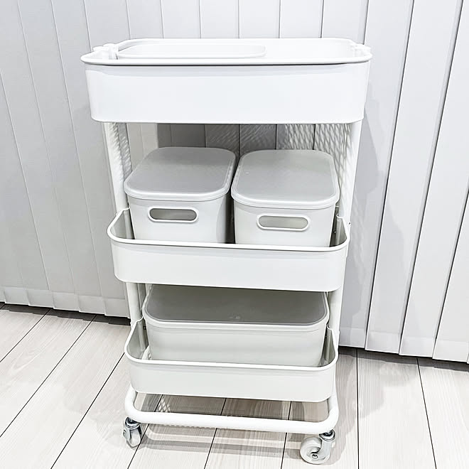 赤ちゃん準備品 お世話ラック ベビールーム モノクロ 赤ちゃんのいる暮らし などのインテリア実例 21 05 25 04 06 19 Roomclip ルームクリップ