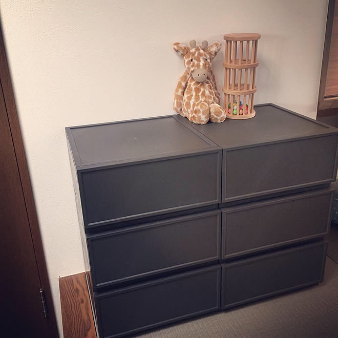 ベビー服収納 Jellycat 衣装ケース マットブラック 整理整頓 などのインテリア実例 18 10 10 14 08 37 Roomclip ルームクリップ